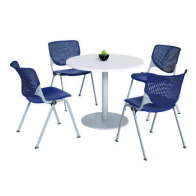 TABLE,WHT, 4 CHAIRS,NV